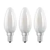 Image de Bougie LED OSRAM E14 Classic B 4,2 W 2 700 K mat, lot de 3