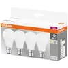 Image de OSRAM Lot de 4 Ampoules LED B22 standard dépolie 9 W équivalent à 60 W blanc chaud