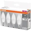 Image de OSRAM LED flamme dépolie avec radiateur 5.7W=40W E14 froid - Lot de 4