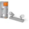 Image de LEDVANCE LED SPOT PEAR PELIR PLAGE DE CLUSION 260 mm, gris, 8,6W, 420LM, offre une lumière dirigée avec une couleur de lumière blanche chaude, avec des projecteurs GU10 flexibles, IP20, 2700K