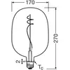 Image de OSRAM LED Vintage 1906 Big Oval E27 4,5W 818 filament fumé