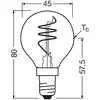 Image de OSRAM LED Vintage E14 4,9W 922 Goutte filament spiralé or