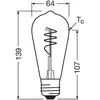 Image de OSRAM LED Vintage ST64 E27 3,4W 927 Spirale filament clair