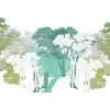 Image de Architects Paper WTD 117890 Papier peint photo pour salon Motif forêt Bleu/blanc/gris 4 x 2,70 m