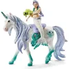 Image de Sirène sur Licorne de mer figurine fantastique pour enfants dès 5 ans 155 x 82 x 18 cm - schleich 42509 BAYALA