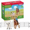 Image de Schleich 42577 Farm World - Coffret de Jouets Rodéo - Animaux de la Ferme et Accessoires Western Réalistes - 9 Jouets Pours Garçons et Filles
