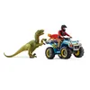 Image de Coffret Fuite sur quad face au vélociraptor ensemble de jouets Préhistoriques de 5 pièces Schleich 41466 Dinosaurs dès 4 ans