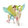 Image de Coffret Magique Pièces avec Fée Surah et son Pégase à Paillettes - Figurine schleich Licorne et Fée avec Bras Mobiles et