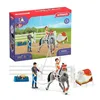 Image de Coffret dentraînement à la voltige de Mia coffret schleich avec 18 éléments inclus dont 1 cheval schleich et 2 personnages