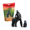 Image de Figurine famille de Gorilles des Plaines avec 1 maman gorille et ses 2 bébés pour enfants dès 3 ans - Schleich 42601 Wild life