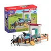 Image de Box pour cheval avec jument et poulain coffret schleich avec 34 éléments inclus dont 2 chevaux schleich coffret figurines pour
