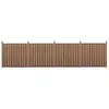 Image de NEU.HOLZ Kit de 4 Clôtures Barrière Brise Vue Brise Vent Bois Composite (WPC) Brun 185 x 747 cm