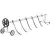 Image de [en.casa] Enrouleur pour Bâche de Piscine à Roues Longueur Extensible Entre 300-630 cm Manivelle Antidérapante Aluminium Plastique ABS Polypropylène PVC Acier Blanc Noir Argenté