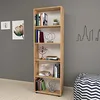 Image de [en.casa] Bibliothèque Design Étagère Autoportante à 5 Niveaux Meuble de Rangement Panneau de Particules 172 x 55 x 20 cm Effet Chêne