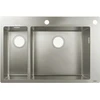 Image de hansgrohe Évier encastré S712-F655 180/450 735x480mm, 1 principal/1 secondaire, HL/L courbé, ES