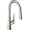 Image de hansgrohe Talis M51 Mitigeur de cuisine 200, avec douchette extractible 2 jets, sBox, aspect acier inox, 73851800