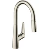Image de hansgrohe Mitigeur évier 200 Talis M51 avec douchette extractible, 2 jets, sBox, aspect acier inoxydable