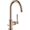 Image de hansgrohe AXOR Mitigeur monocommande de lavabo AXOR Montreux 210, vidage escamotable, 16517300, Couleur: Polished Red Gold