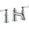 Image de Hansgrohe AXOR MONTREUX mitigeur lavabo 3 trous 30, vidage escamotable, béquilles, projection 142mm, Coloris: laiton brossé