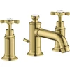 Image de hansgrohe Axor Montreux Mitigeur lavabo 3 trous 143 mm, m croix, tirette, brossé br