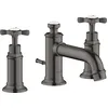 Image de hansgrohe AXOR MONTREUX Mélangeur lavabo 3 trous 30, vidage par pop-up, porte-à-faux 142mm, 16536340, Couleur: Brushed Black Chrome