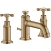 Image de Hansgrohe AXOR MONTREUX Mélangeur lavabo 3 trous 30, vidage par pop-up, porte-à-faux 142mm, Coloris: Bronze brossé