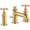 Image de hansgrohe AXOR MONTREUX Mélangeur lavabo 3 trous 30, vidage par pop-up, porte-à-faux 142mm, 16536250, Couleur: Brushed Gold Optic
