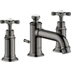 Image de hansgrohe Axor Montreux Robinet lavabo 3 trous 143 mm, avec croix, tirette, bleu po vc