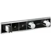 Image de Module thermostatique RainSelect encastréavec 2 fonctions noir/chromé
