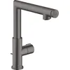 Image de hansgrohe AXOR Uno Select Mélangeur de lavabo 220, vidage escamotable, projection 160mm, 45016340, Couleur: Brushed Black Chrome