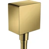 Image de hansgrohe Raccord de tuyau Fixf Square Axor angle, avec clapet anti-retour, or poli
