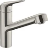 Image de hansgrohe Mitigeur monocommande évier 150 Focus M42 avec bec extractible, 1 jet, aspect acier inoxydable
