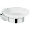 Image de hansgrohe Logis Universal porte-savon mural, insertion verre mat, métal chromé