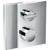 Image de Set finition mitigeur thermostatique enc, av robinet d'arrêt, coupe diamant chromé