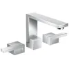 Image de Mélongeur lavabo 130 3 trou s, coupe diamant, bonde push-open chroméé