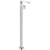 Image de mitigeur de lavabo encastré au sol, coupe diamant, bonde push-open chroméé