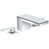Image de hansgrohe Mitigeur lavabo 3 trous 70 Axor MyEdition A 151 mm, avec vidage poussoir, avec plaque, chrome/verre miroir