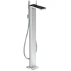 Image de hansgrohe Mitigeur monocommande baignoire Axor MyEdition A 196 mm, sol, avec plaque, chrome/verre noir brillant