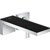 Image de hansgrohe Axor MyEdition Robinet mitigeur lavabo encastré, A 221 mm, avec plaque, chrome/verre noir brillant