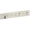 Image de hansgrohe Kit de montage Axor Select thermostat encastré, 3 sorties, aspect inox