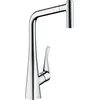 Image de hansgrohe Metris M71 Mitigeur de cuisine 320, avec douchette extractible 2 jets, chromé, 14820000