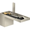 Image de hansgrohe Mitigeur lavabo mono-commande 70 Axor MyEdition A 151 mm, avec vidage poussoir, sans plaque, nickel brossé