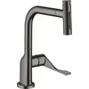 Image de hansgrohe AXOR Citterio DN15 mitigeur monocommande de cuisine Select 230 2jet avec douchette coulissante, 39862340, Couleur: Brushed Black Chrome