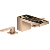 Image de hansgrohe Robinet de lavabo 3 trous 70 Axor MyEdition A 151 mm, avec vidage poussoir, sans plaque, poli or rouge