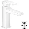 Image de hansgrohe Metropol Mitigeur de lavabo 110 poignée manette, bonde Push-Open, blanc mat, 32507700