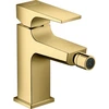 Image de hansgrohe Mitigeur monocommande bidet Metropol m, poussoir-opérateur, A 129 mm, or poli optique