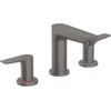 Image de hansgrohe Robinet lavabo 3 trous Talis E avec vidage à tirette, chrome noir brossé
