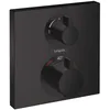 Image de hansgrohe Ecostat Square Set de finition pour mitigeur thermostatique encastré avec robinet d'arrêt et inverseur, noir mat, 15714670