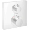 Image de hansgrohe Ecostat Square Set de finition pour mitigeur thermostatique encastré avec robinet d'arrêt et inverseur, blanc mat, 15714700