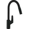 Image de hansgrohe Mitigeur monocommande évier Focus M41 240 avec douchette extractible, 2 jets, noir mat